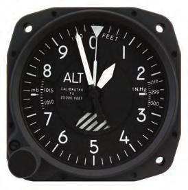 83 Designed to help the pilot determine altitude by measuring existing atmospheric pressure, this altimeter translates the measurement into height above sea level.