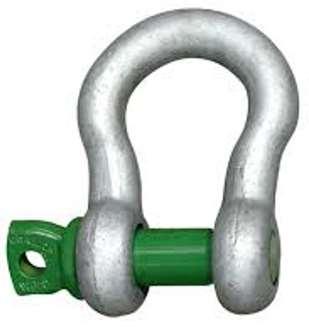 Shackles Grade 6 G-4161 Green Pin Screw Pin Bow We stock Grade 6 G-4161 Green Pin Screw Pin Bow Shackles ranging from 0.33 tonne to 55 tonne. These shackles are manufactured to BSEN13889.