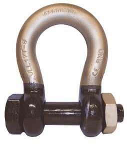 Shackles Grade 8 No. 856 Arctic Safety Bow We stock Grade 8 Arctic Safety Bow Shackles ranging from 2 tonne to 85 tonne. These shackles are manufactured to BSEN13889.
