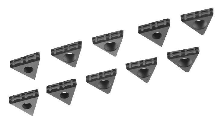 GripSert grippers combine a coated carbide with specialized teeth and triangular shapes that penetrate different types of workpiece materials including steel, hardened