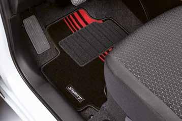 8 8 FLOOR MAT SET DLX Anthracite velour carpets with silver stitched logo and Nubuk binding, four-piece set, for M/T and A/T. LHD Part No. 75901-52RG0-000 RHD Part No.