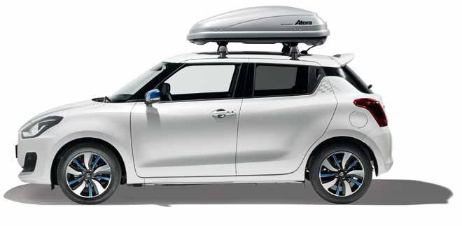 TRANSPORTATION 1 3 4 1 ROOF BOX CERTO 410 4 Silver metallic with Master-fit system for quick and convenient mounting, can