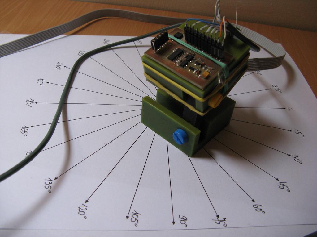 Slika 7.8: Digitalni kompas v vodoravnem načinu merjenja.