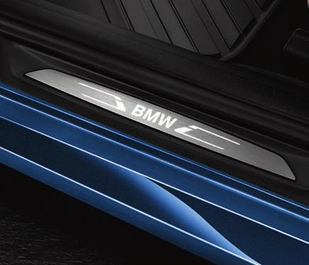 Discover the complete collection of Original BMW Accessories online at bmw.ca/accessories. LED Door Sill Cover Strip. * Made of high-quality stainless steel.
