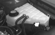 The vehicle must be on a level surface. When your engine is cold, the coolant level should be at the FULL COLD mark or a little higher.