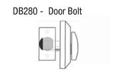 Designed for half door preparation. Half bore is 1-5/8 (Do not bore through) Deadbolt thrown or retracted by turn only.