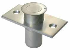 DPS280 - Dust Proof Strike ABS-AMERICAN BUILDING SUPPLY, INC. Spring Loaded 3/4 Plunger. Both Floor and Threshold Installation. Face Plate 3 x 1-1/2. Body Diameter 15/16.