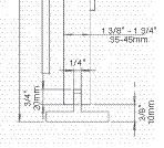 hardware Mounting Hardware Hanger Assembly Stops Floor mount Door Guide - FL GUIDE 02 BLK Wall mount channel Door Guide