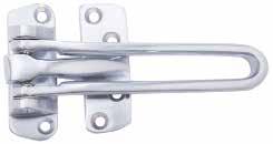 Door Guards ABS-AMERICAN BUILDING SUPPLY, INC. DG128BR -solid forged brass. Positive projection lock ball not allowing forced entry. Swing bar folds out of place when not used.