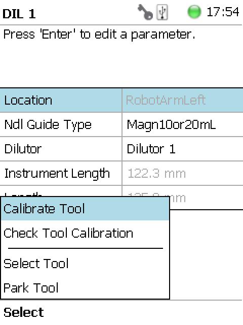 Calibrating the Dilutor Tool Figure 21.