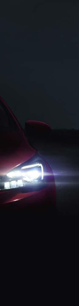 HIGH BEAM GOES DAZZLE-FREE. SO YOU HAVE MORE TIME TO REACT. The LED Matrix headlights automatically adjust the shape of your high beam headlights to avoid dazzling other drivers.