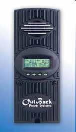 The OutBack FM60 allows you to use a higher output voltage PV array with a lower voltage battery such as charging a 12- or 24-VDC battery with a 48-VDC PV array.