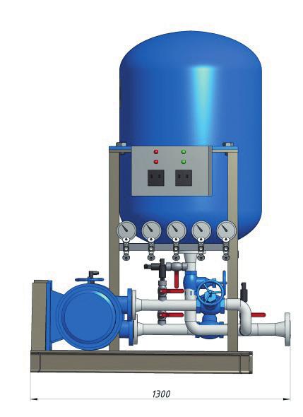PUMPING STATION NS-0,3-1 FUNCTION AND TECHNICAL DATA Consists of two centrifugal pumps (main and backup) and the hydraulic tank, with its