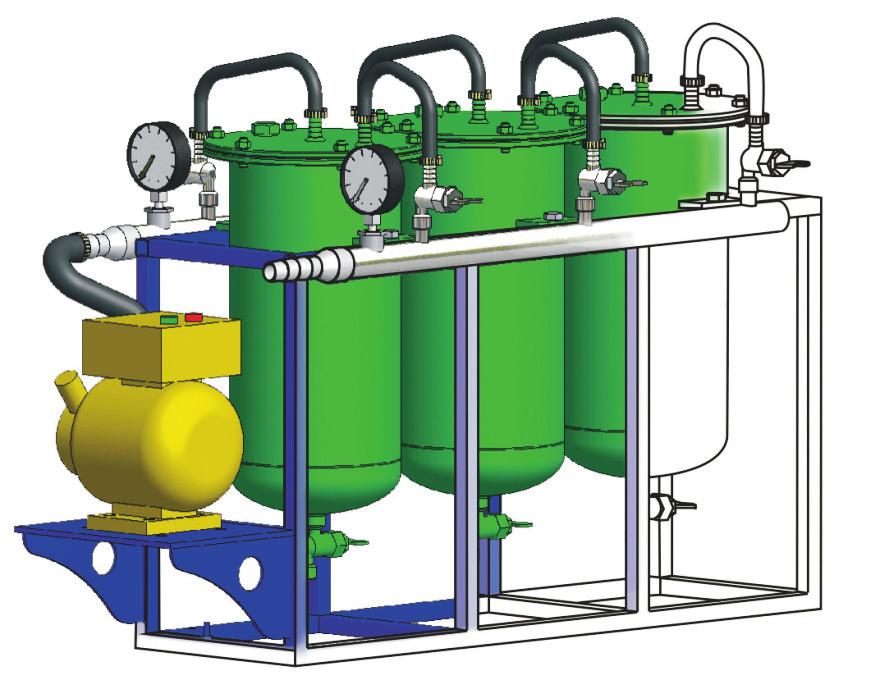 DIESEL FUEL PREPARATION UNIT, UTDT The diesel fuel preparation unit UTDT is intended to purify the diesel fuel: FUEL-PREPARATION EQUIPMENT diesel-powered vehicles tractors 2 combines isolated