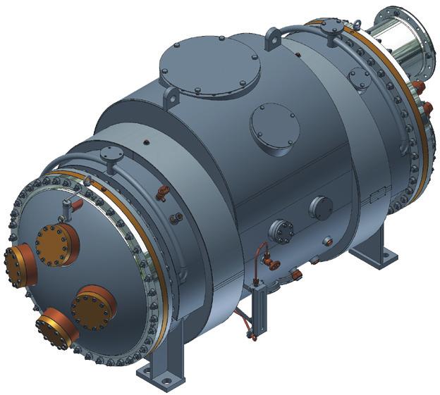 Exhausted steam condenser, KhV 200 FUNCTION The condenser is installed on ships of unristricted navigation and is intended to condense the steam and cool the condensate.