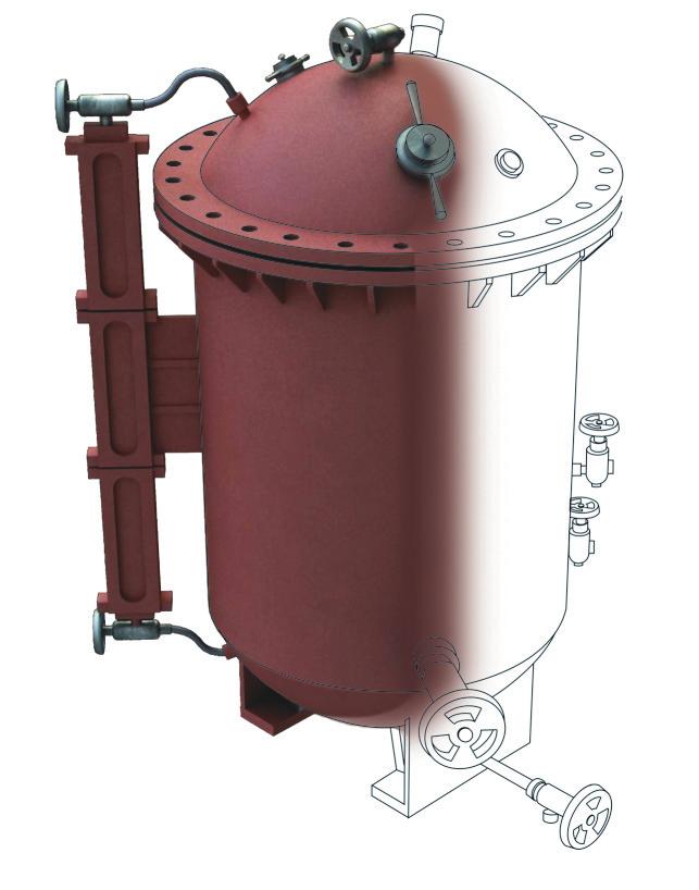 SOLUTION STORAGE TANKS FUNCTION AND TECHNICAL DATA The tank is intended to operate in the multipurpose water shielding system and store 40% solution of SF-3. Solution storage tanks РХРУ-200-8 ИУШД.