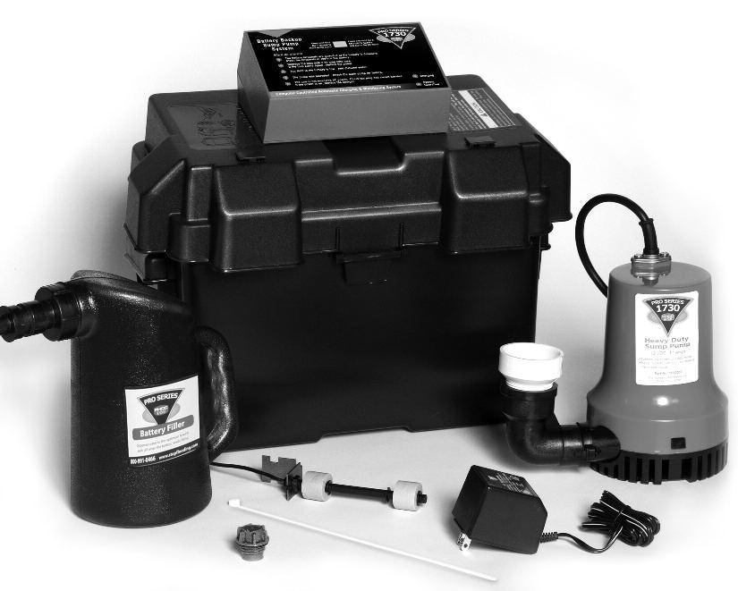 Introduction The PHCC Pro Series 170 backup sump pump system is battery-operated.