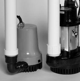 When a check valve is used, a 1/8 hole must be drilled in the PVC pipe above the Pro Series pump. Make sure it is above the water line and below the check valve.