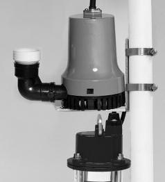Prime and cement it to the 1½ pipe adapter, then screw the adapter into the pump. 5. Install a check valve on the top of the PVC pipe attached to the Pro Series pump.
