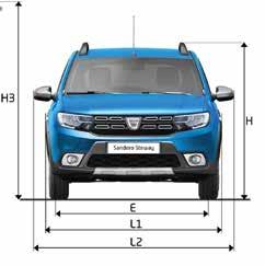 roof bars 1,555 / 1,615 H1 - Unladen sill height 793 H2 - Rear tailgate height 622 Unladen height with hatchback open