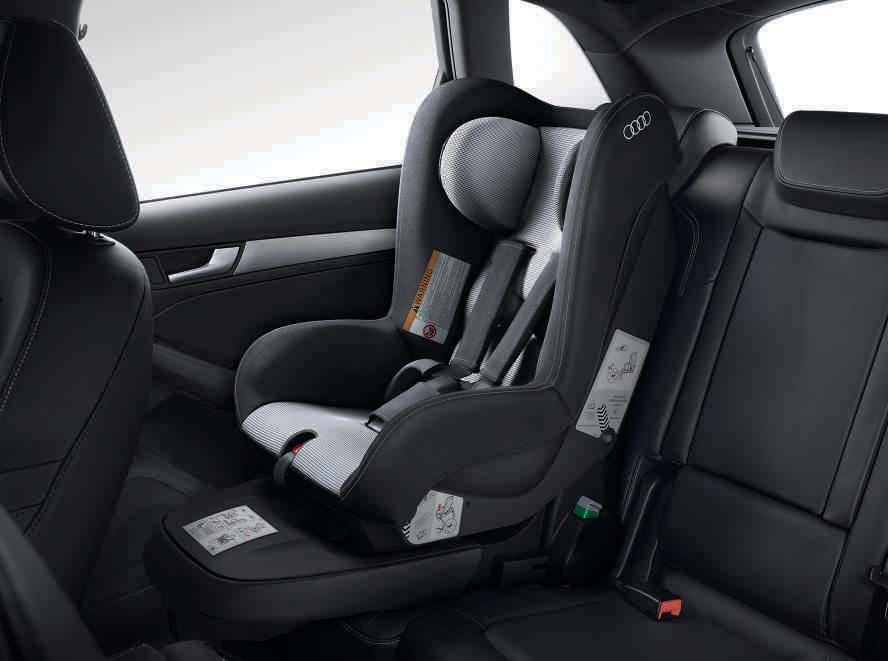 1 2 3 1 Audi child seat Can be used in the forward or rear-facing position. With adjustable seat shell, integrated seat belt and adjustable head restraint.