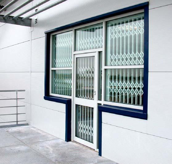 Trellidor Retractable Security Grilles Bottom Track Manufactured from structural grade anodised aluminium extruded to a unique shape which secures the trellis sash.