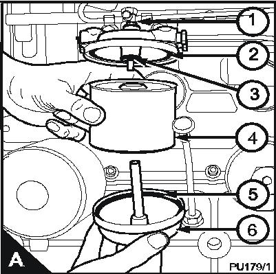 35943 Chapter 4 How to renew the element of the fuel filter Warning! Discard the used element and fuel in a safe place and in accordance with local regulations.