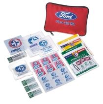 Highway Safety Kit Convenient carrying kit includes a first-aid kit, a reflective triangle, a flashlight, bungee cords, a thermal blanket, cotton gloves,