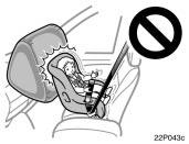 The AIRBAG OFF indicator light should be illuminated when the IG ON mode is enabled and the child is in the child restraint system after following these procedures.