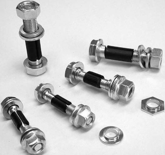 Camber Kits CAMBER KITS Camber Adjusting Magna Cam Bolt Kits Fast and easy alternative to adjust camber on vehicles utilizing standard 2 bolt (upper and lower) strut-toknuckle mounting bolt design