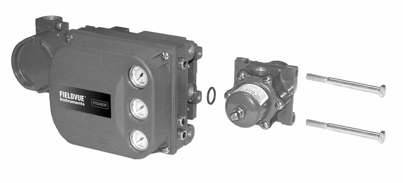 Installation Instruction Manual Mounting Fisher 67CFR Filter Regulator A 67CFR filter regulator, when used with a DVC6200 digital valve controller, can be mounted one of three ways.