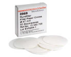 Drying Accessories 71 Filter paper Order number 127440 Size Ø 30 mm
