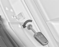 Keys, doors and windows 27 Fault in central locking system Unlocking Manually unlock the driver's door by turning the key in the lock.