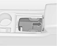 Storage 63 Front storage Depending on the version, cupholders are located under a