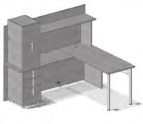 Station For front locking Box/box/file pedestal on left, please add suffix -3 after model  is inset by 3" Table desk requires simple assembly using supplied hardware Hutch and return ship fully