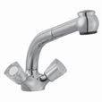 60 A 225, copper tubes Two-handle mixer Pull-out spray with KWC