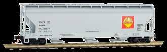 95 Shell Oil Road Number SNFX 4604 Northern Pacific Track Cleaning Car This 3-bay covered hopper with elongated