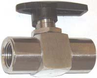 00 304 STAINLESS STEEL BALL VALVES - 6000 psi PART NUMBER CONNECTIONS HOLE MAX PRESS. QTY LIST PRICE 20.
