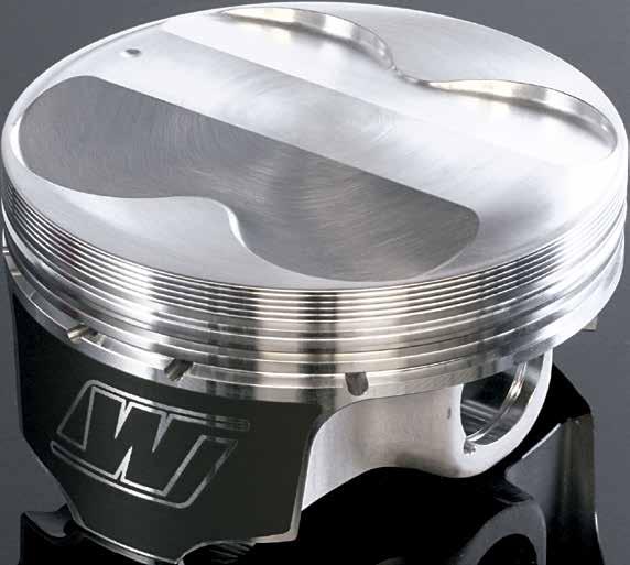 WISECO PISTONS SMOOTH RADIUSED DOME & DISH DESIGNS RADIUSED VALVE RELIEFS ArmorPlating TM PISTON COATING REDUCES ILL EFFECTS OF HIGH-HEAT, IN TURBOCHARGED SPORT COMPACT PISTONS. INCREASES HORSEPOWER.