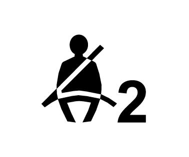 When the vehicle is started, this light flashes and a chime may come on to remind the driver to fasten their safety belt. Then the light stays on solid until the belt is buckled.