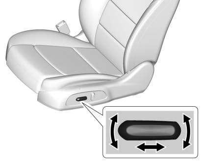 58 Seats and Restraints Power Seat Adjustment To adjust the power driver seat, if equipped:. Move the seat forward or rearward by sliding the control forward or rearward.
