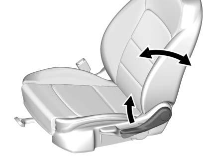 To adjust the seatback, see Reclining Seatbacks 0 58. Reclining Seatbacks { Warning If either seatback is not locked, it could move forward in a sudden stop or crash.