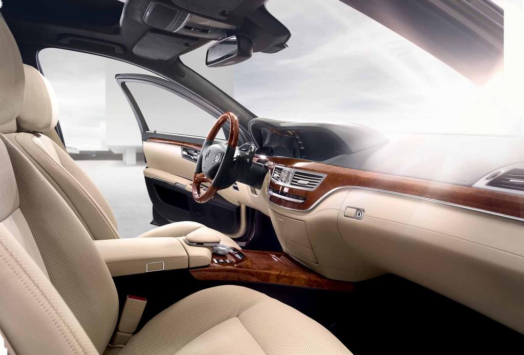 DESIGN 5 Take luxury on the road. Almost every aspect of the S-Class can be tailored to your desire.