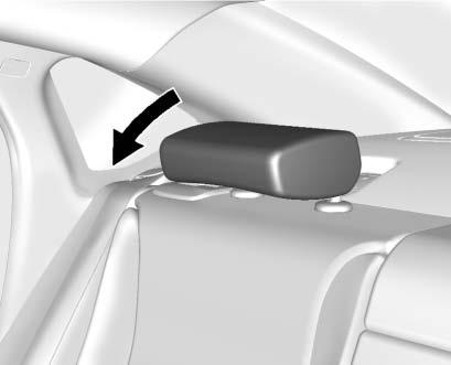 On some models, the rear head restraints can be folded forward to allow for better visibility when the rear seat is unoccupied.