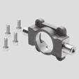 Trunnion flange ZNCF/CRZNG Materials: ZNCF: Stainless steel casting CRZNG: Electropolished stainless steel casting Free of copper and PTFE RoHS-compliant + = plus stroke length Dimensions and