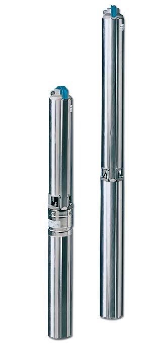 GS Series Multi-stage centrifugal submersible pumps for clean water in wells. High content of AISI 30 stainless steel. The floating impeller design ensures an excellent resistance to wear.