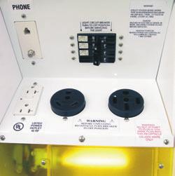 Newport Camp Mate Utility Direct Connect Faceplate The Newport Camp Mate is our most compact power pedestal with the ability to host a variety of electrical services.