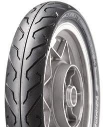 MOTORCYCLE STREET PROMAXX Tyre / M6102 / CENTRAL GROOVE OF FRONT TYRE IMPROVES STRAIGHT-LINE STABILITY / SHARP MAIN GROOVE HELPS WATER DISPERSION AND EN- LARGES CONTACT PATCH FOR SAFETY / DIRECTIONAL
