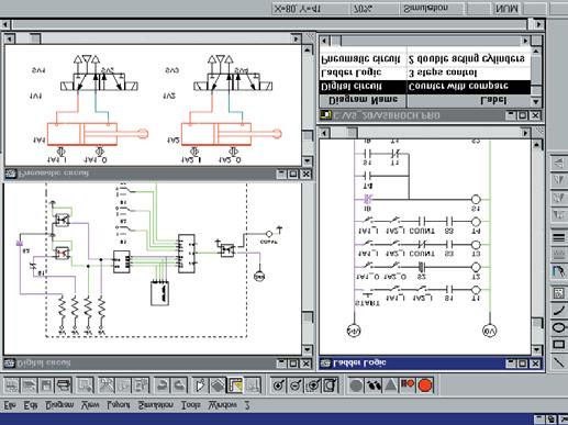 The software is an ideal CAD and simulation tool for pneumatic instruction with the following standard features: Design and simulation of connections Projects with multiple connections Simulation