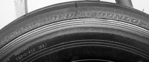 Description 1 3. RETREAD TYRE A. General (A.1) This section has information for retreading of aircraft tyres. (A.) The term retreading refers to the method of restoring a worn tyre to operational condition by renewing the tread rubber.